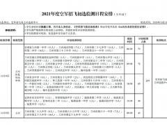 2021年度空軍招飛甘青寧初選檢測日程安排（蘭州站）